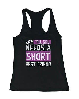 Cute Tall and Short Best Friend Tank Tops - Matching BFF Tanks