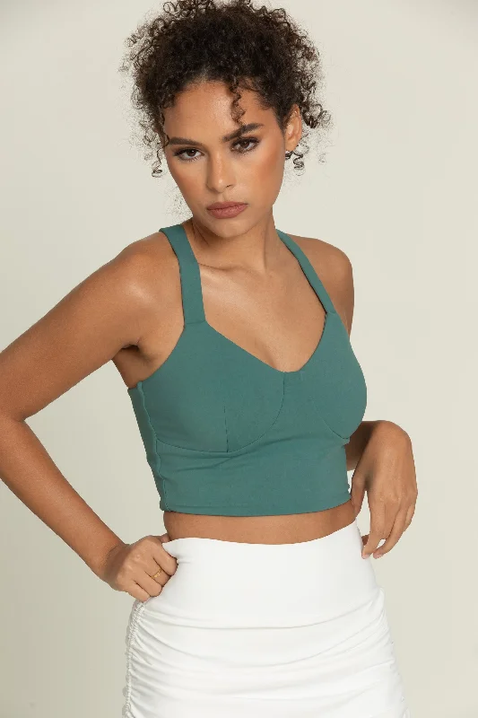 Evergreen Bustier Y Back Bra Top