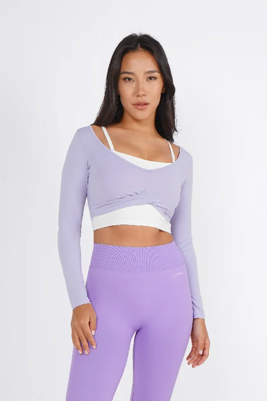 Free Form Long Sleeve Wrap Top