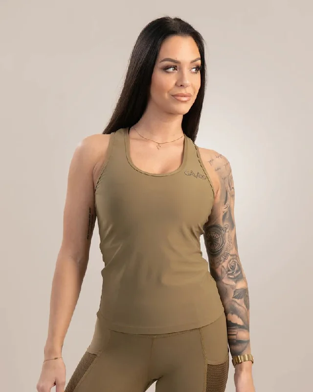 Gavelo Mesh Tank - Almond