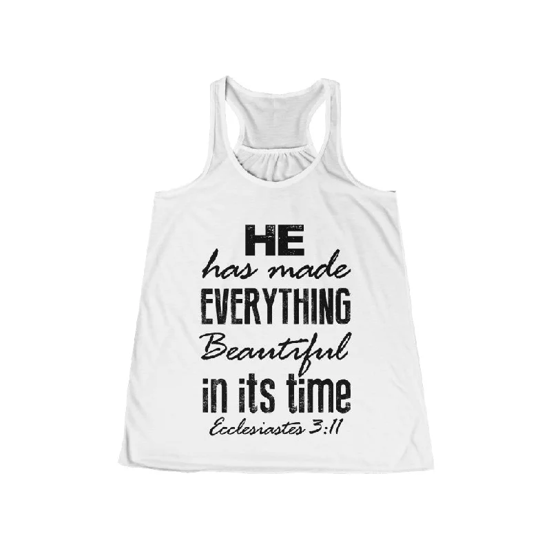 He Has Made Everything Beautiful Christian Women's Flowy Racerback Tank ML