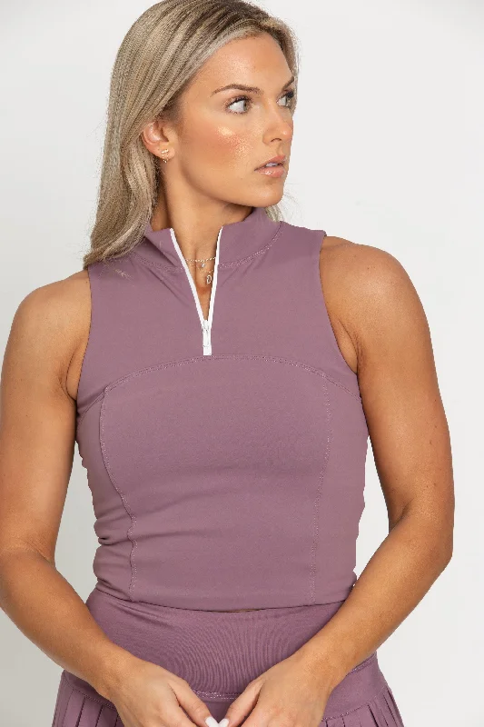 Plum Day to Night Quarter-Zip Top