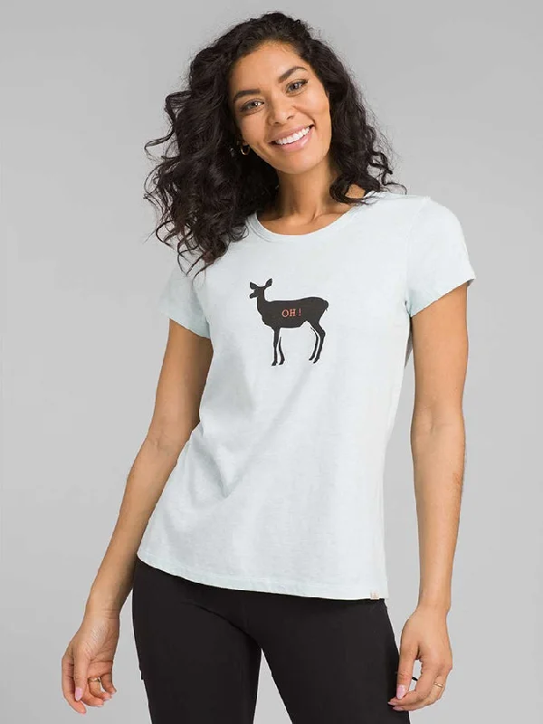 Prana Graphic Women's Top - Aqua Deer