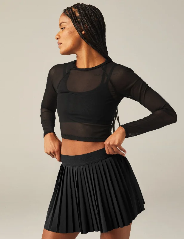 Show Off Mesh Long Sleeve Cropped Top