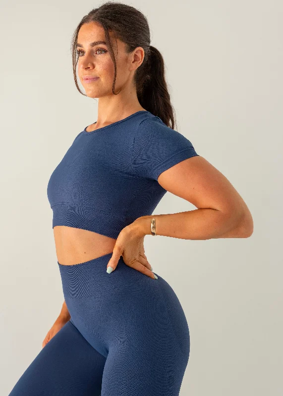 SIGNATURE SUPPORT CROP - DEEP BLUE