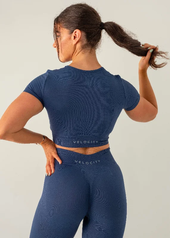 SIGNATURE SUPPORT CROP - DEEP BLUE