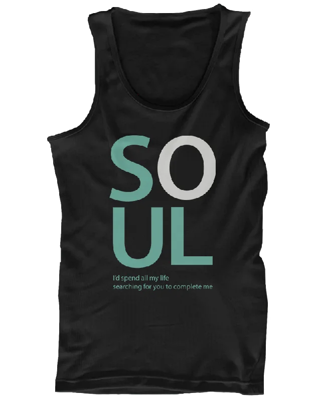 SOUL MATE Couple Tank Tops Cute His and Her Matching Tanks for Couples