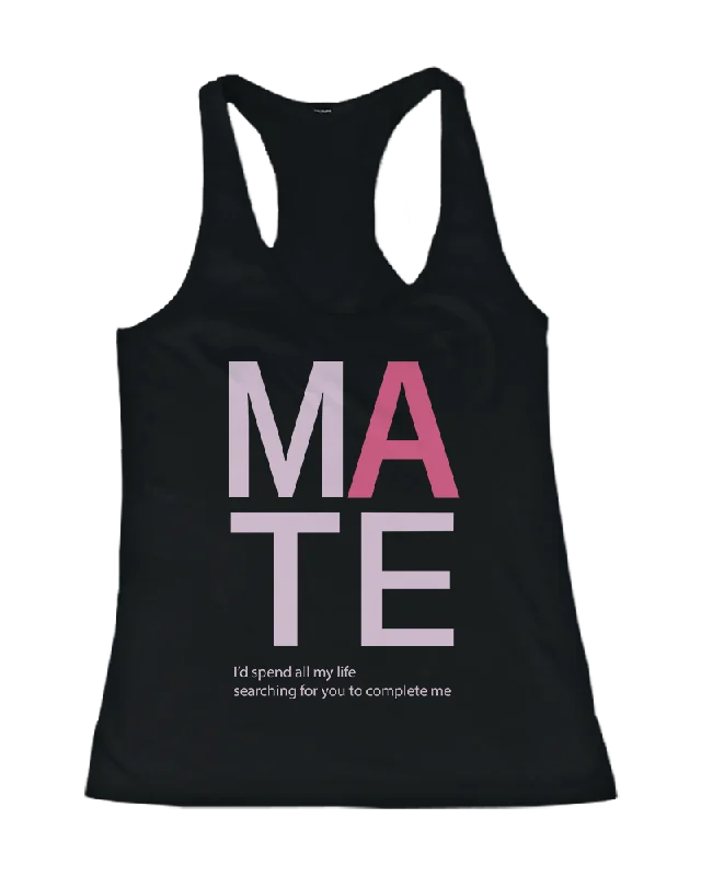 SOUL MATE Couple Tank Tops Cute His and Her Matching Tanks for Couples