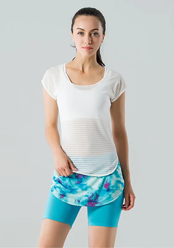 Hollow Out Mesh Yoga T-shirt