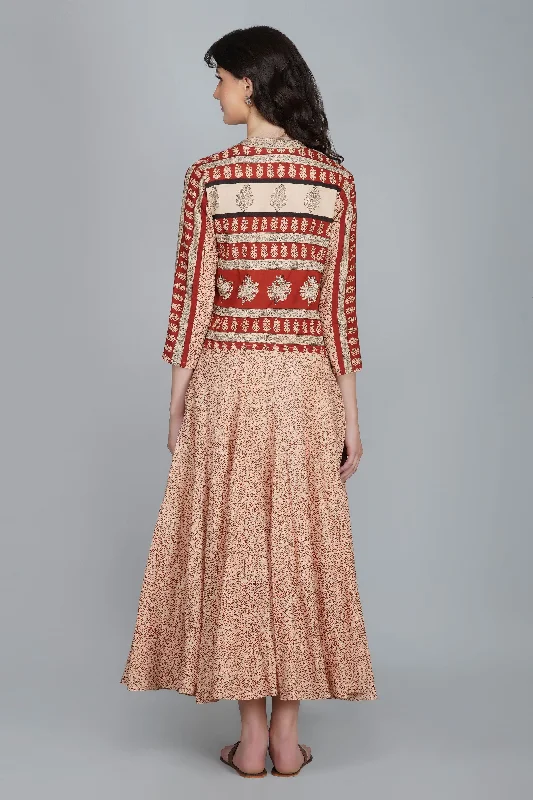 Flared Rajasthani Cotton Ensemble | Block Print | Ethnic Wear