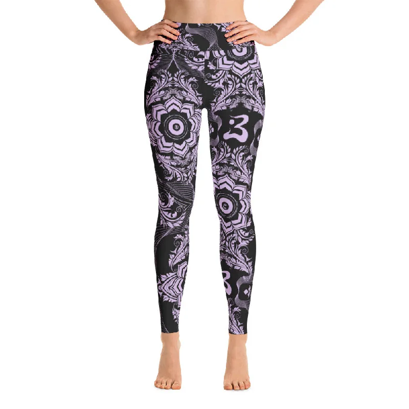 Lotus Subs on Yoga Leggings - Purps