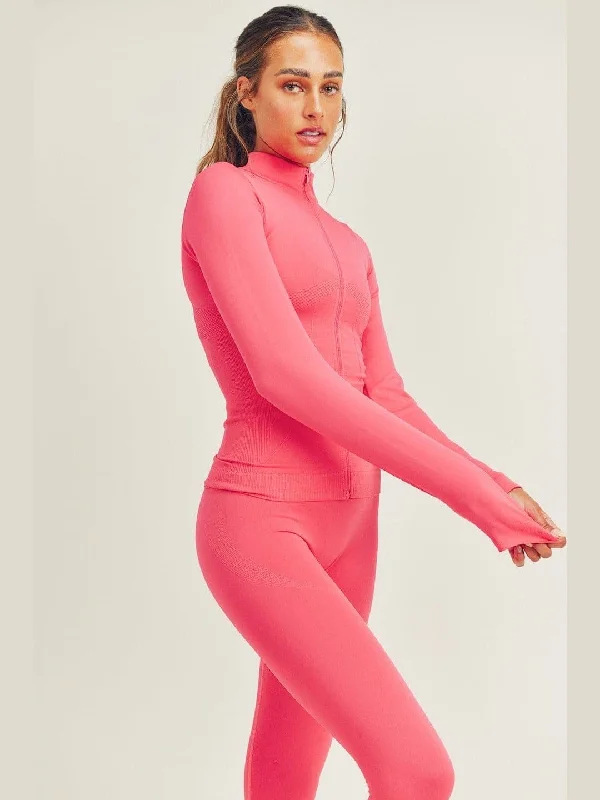 Seamless Long Sleeve Zip Up & Legging Set