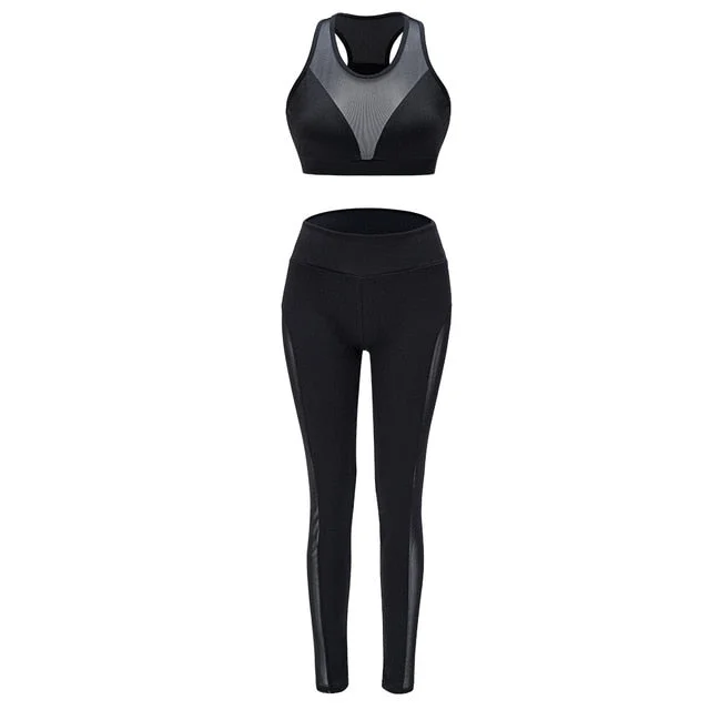 Seamless Yoga Set Women Fitness Leggings Woman Gym Clothing Sportswear Padded Push-up Bra 2 Pcs Workout Clothes Sports Suits