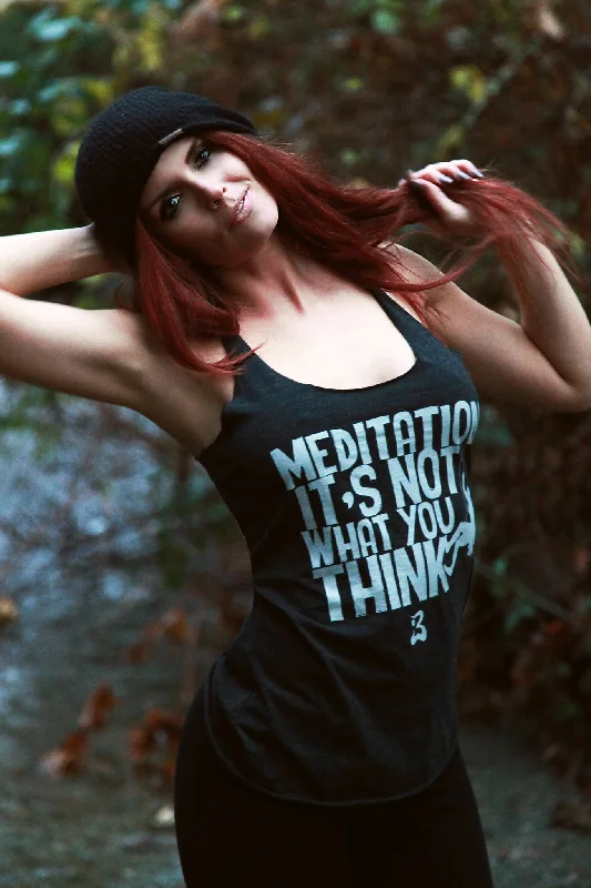 Women's Racerback Tank with Meditation Rock Climber