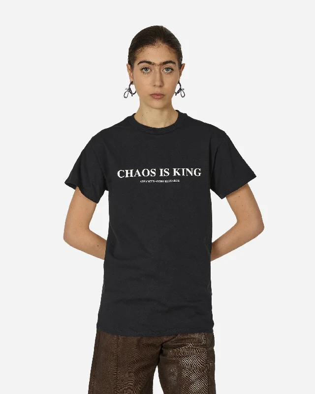 Chaos is King T-Shirt Black Thin T-Shirt Open Front Quick Dry