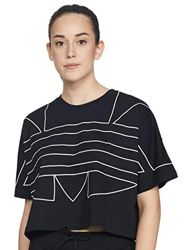 Adidas Women's Originals Lrg Logo Tee T-Shirt Zippered Front Buttoned Front Snap Front Adidas Women's Originals Lrg Logo Tee T-Shirt Zippered Front Buttoned Front Snap Front