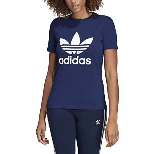 Adidas Womens Trefoil Tee T-Shirt Rayon Velvet Corduroy