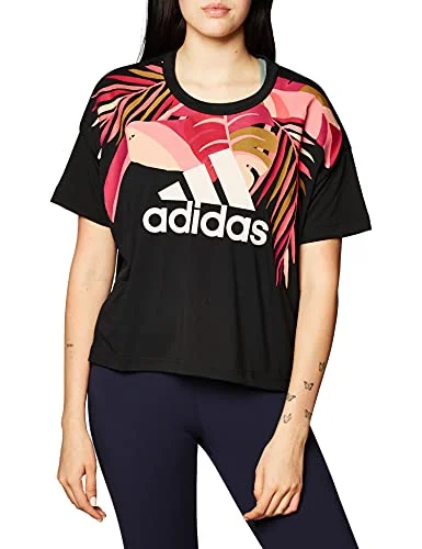 Adidas Womens W Farm T T-Shirt Houndstooth Herringbone Solid