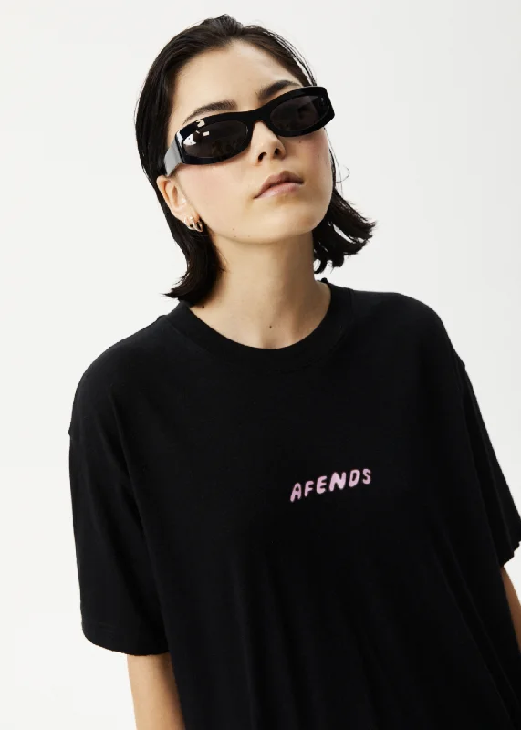 AFENDS Womens Sun Dancer Slay - Oversized T-Shirt - Black Chenille Fabric Brocade Fabric Lace Fabric AFENDS Womens Sun Dancer Slay - Oversized T-Shirt - Black Chenille Fabric Brocade Fabric Lace Fabric