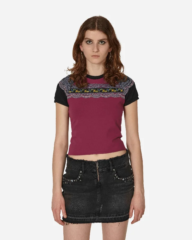 Boah 2.0 Raglan T-Shirt Prune / Black Ribbed T-Shirt High Neck Heavyweight