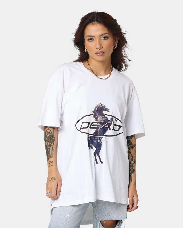 Dead Studios Till We Ride T-Shirt White/Black Fleece Nylon Spandex