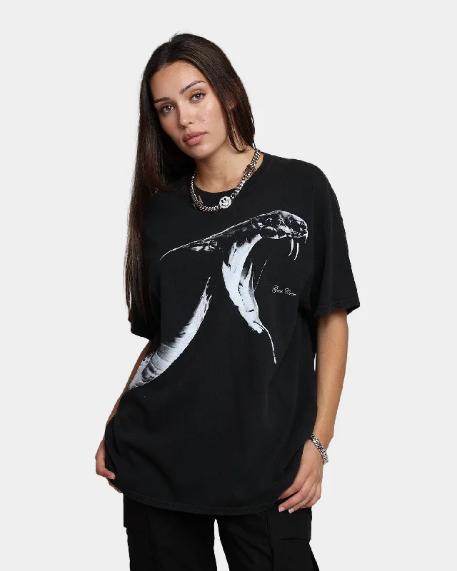 Goat Crew Snake Vintage T-Shirt Black Wash Spandex Blend Rayon Blend Denim Blend