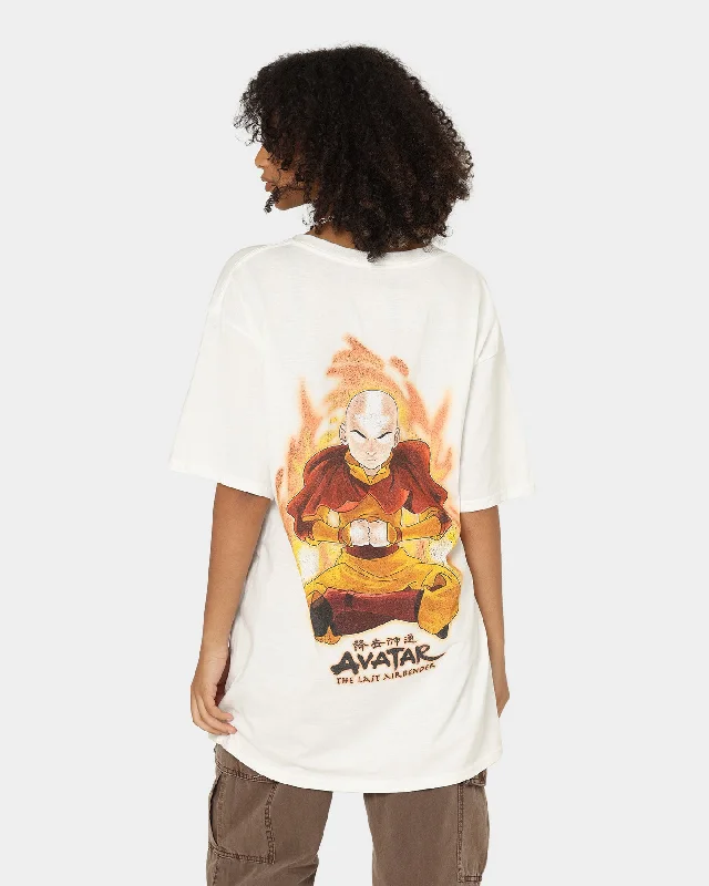 Goat Crew X Avatar: Avatar Logo T-Shirt White Striped Floral Plaid