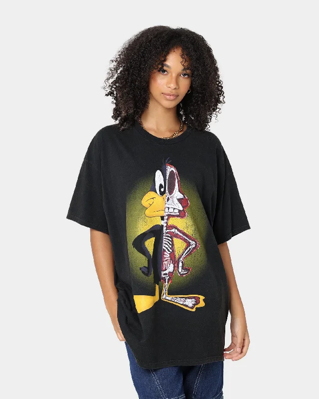 Goat Crew X Looney Tunes Daffy Vintage T-Shirt Black Wash Welt Pockets Slit Pockets