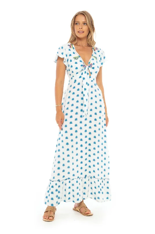 Kalapa Tie Long Dress Tunics Running lightweight