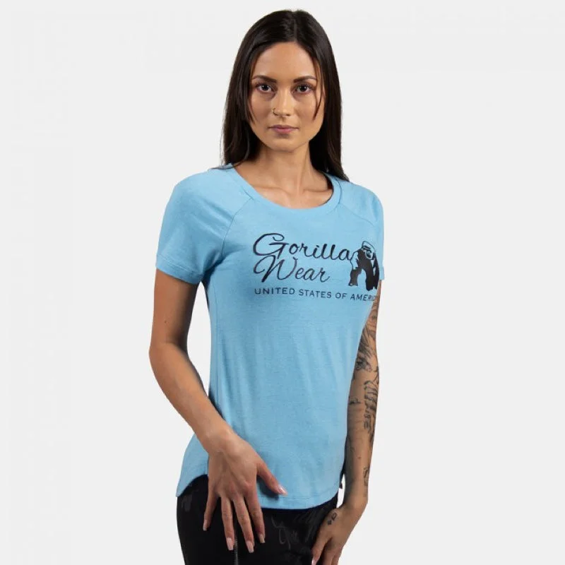 Lodi T-shirt - Light Blue Print Jacquard Patchwork