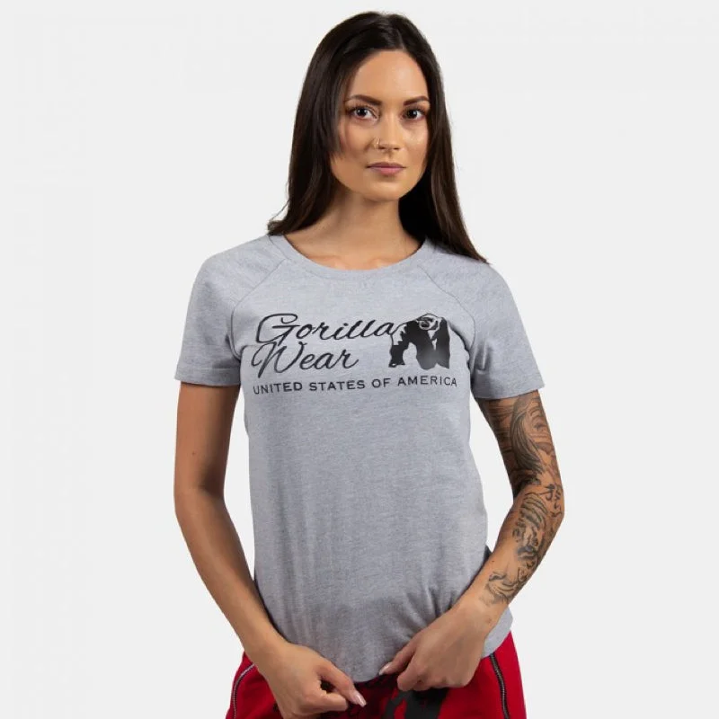 Lodi T-shirt - Light Gray Zippered Front Buttoned Front Snap Front