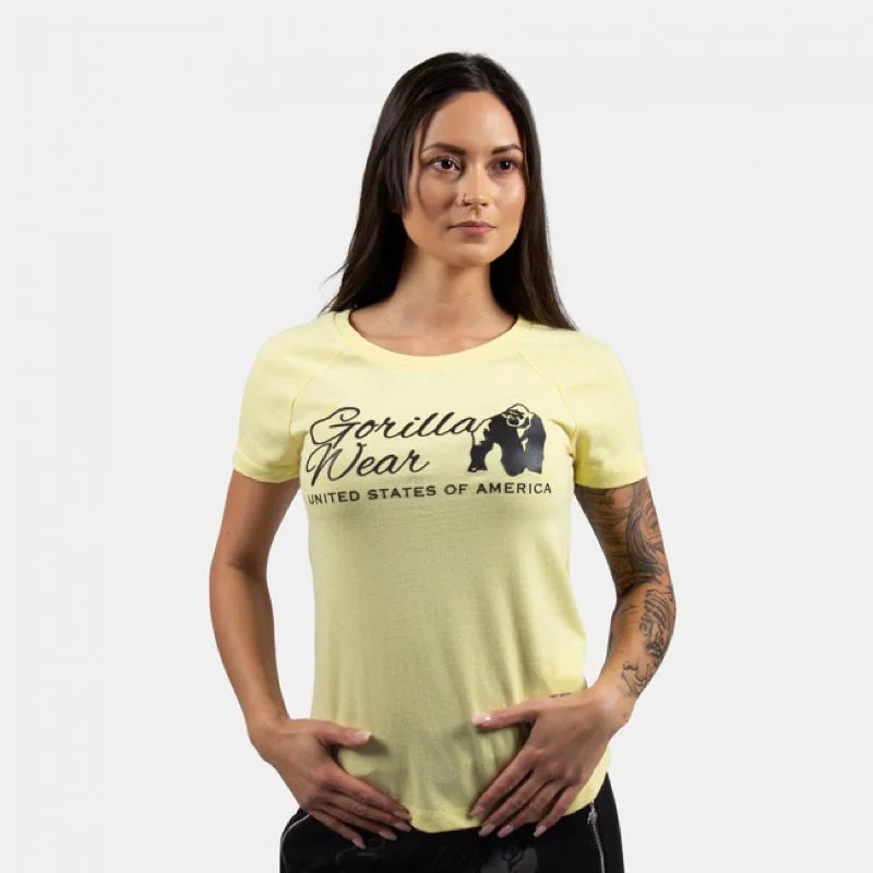 Lodi T-shirt - Light Yellow Knit Fabric Woven Fabric Fleece Fabric