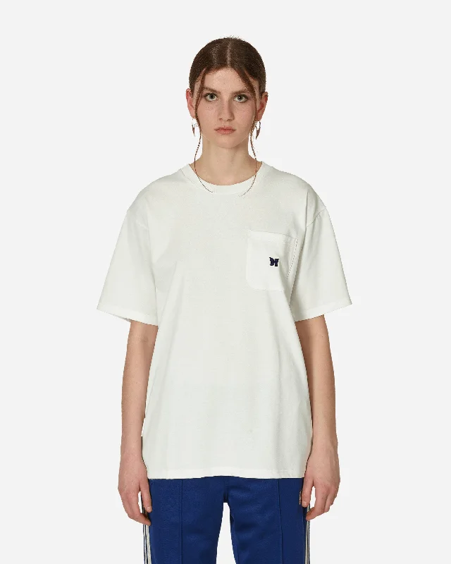 Poly Jersey T-Shirt White Notch Collar Peter Pan Collar Cowl Neck