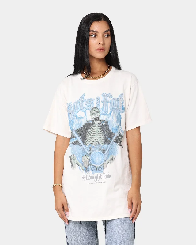 Rats Get Fat Midnight Vintage T-Shirt Off White Anti-Pilling Machine Wash Handmade