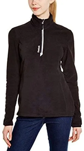 Reebok Womens Reebok Damen Langärmliges Shirt Fleece, Black, L T-Shirt Lace Blend Ribbed Blend Corduroy Blend
