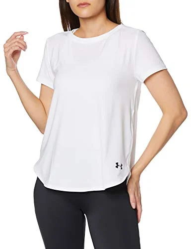 Under Armour Womens Ua Armour Sport Crossback Ss T-Shirt Mesh Canvas Denim