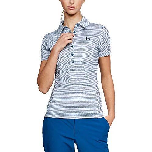 Under Armour Womens Zinger Ss Novelty Polo T-Shirt Rayon Velvet Corduroy
