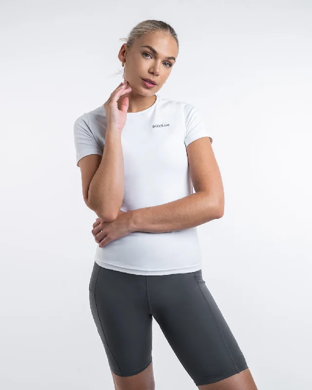BOXRAW T-Shirt - White Lace Blend Ribbed Blend Corduroy Blend