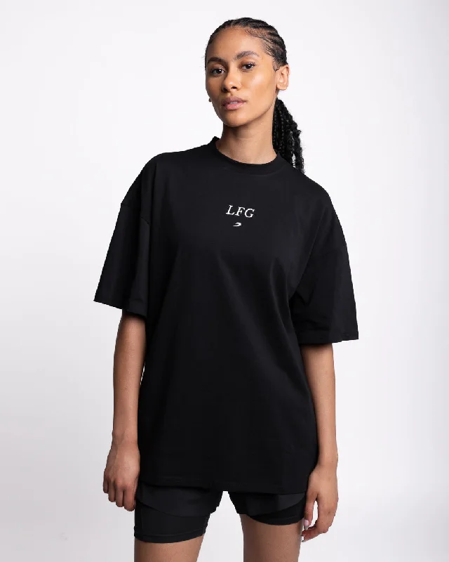 Tunero Oversized T-Shirt - Black Nylon Fabric Polyester Fabric Spandex Fabric