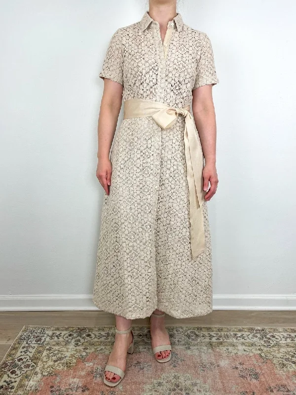 Carly Shirtwaist Dress in Natural Tunics Fleece cozy