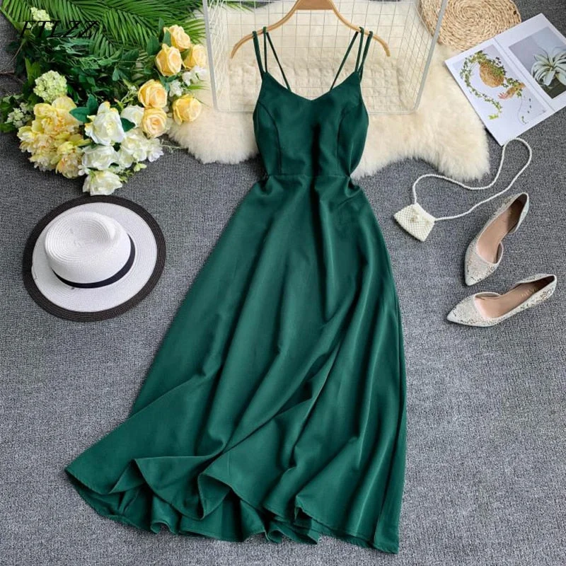 Fitaylor Sexy Spaghetti Strap Long Dress Women Elegant Backless Dresse Tunics Recommended stylist Fitaylor Sexy Spaghetti Strap Long Dress Women Elegant Backless Dresse Tunics Recommended stylist