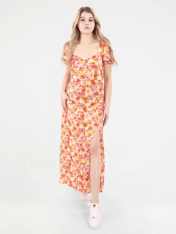 Guess Ss Adelaide Long Dress W3Yk36Weq82P32K Flora Tunics Essential wardrobe