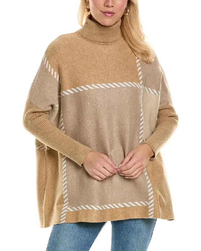 Joseph A. Turtleneck Tunic Sweater Nylon Fabric Polyester Fabric Spandex Fabric