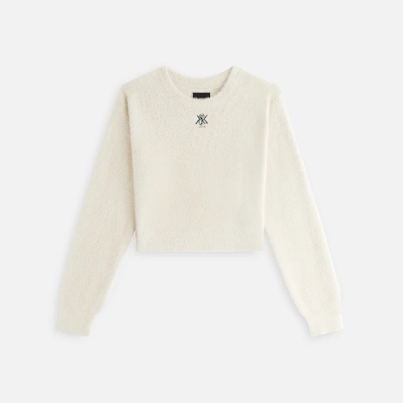 Kith Women Mica Mohair Crest Sweater - Stratus Herringbone Houndstooth Plaid