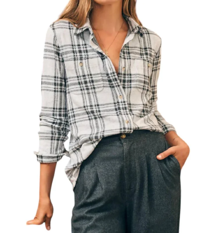 Legend Sweater Shirt In Snowonder Plaid Ribbed Striped Patterned