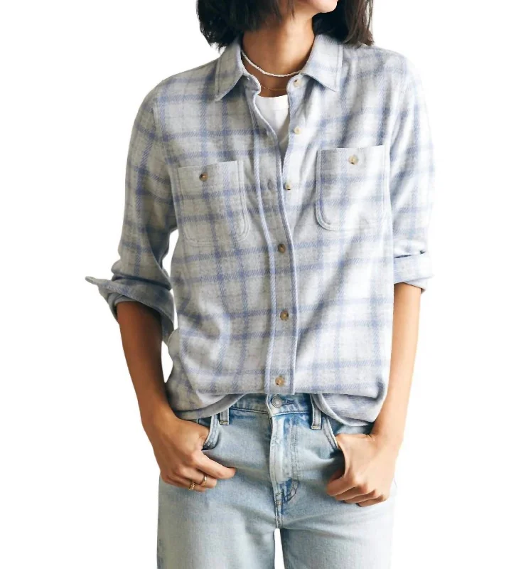 Legend Sweater Shirt In Spring Dew Plaid Fitted Loose Oversized