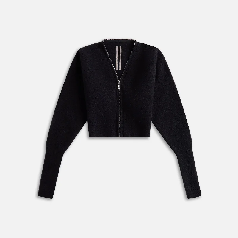 Rick Owens Batwing Klaus Sweater - Black Satin Blend Silk Blend Wool Blend