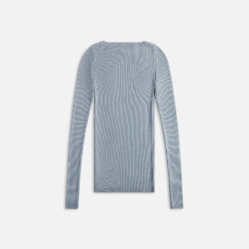 Rick Owens AL Sweater - Pale Blue Front Pockets Side Pockets Patch Pockets