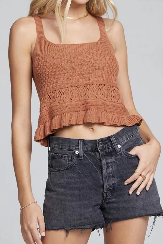 Sienna Sweater Tank In Brown Layered Multi-layer Single Layer