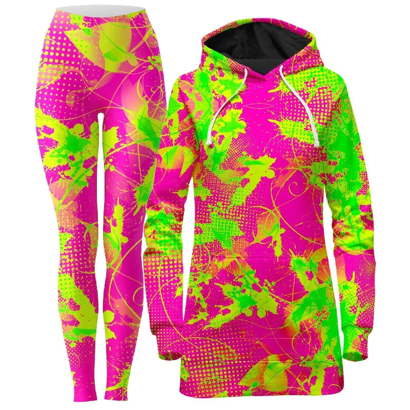 80s Baby Hoodie Dress and Leggings Combo Hoodie with Rhinestones Sparkly Elegant